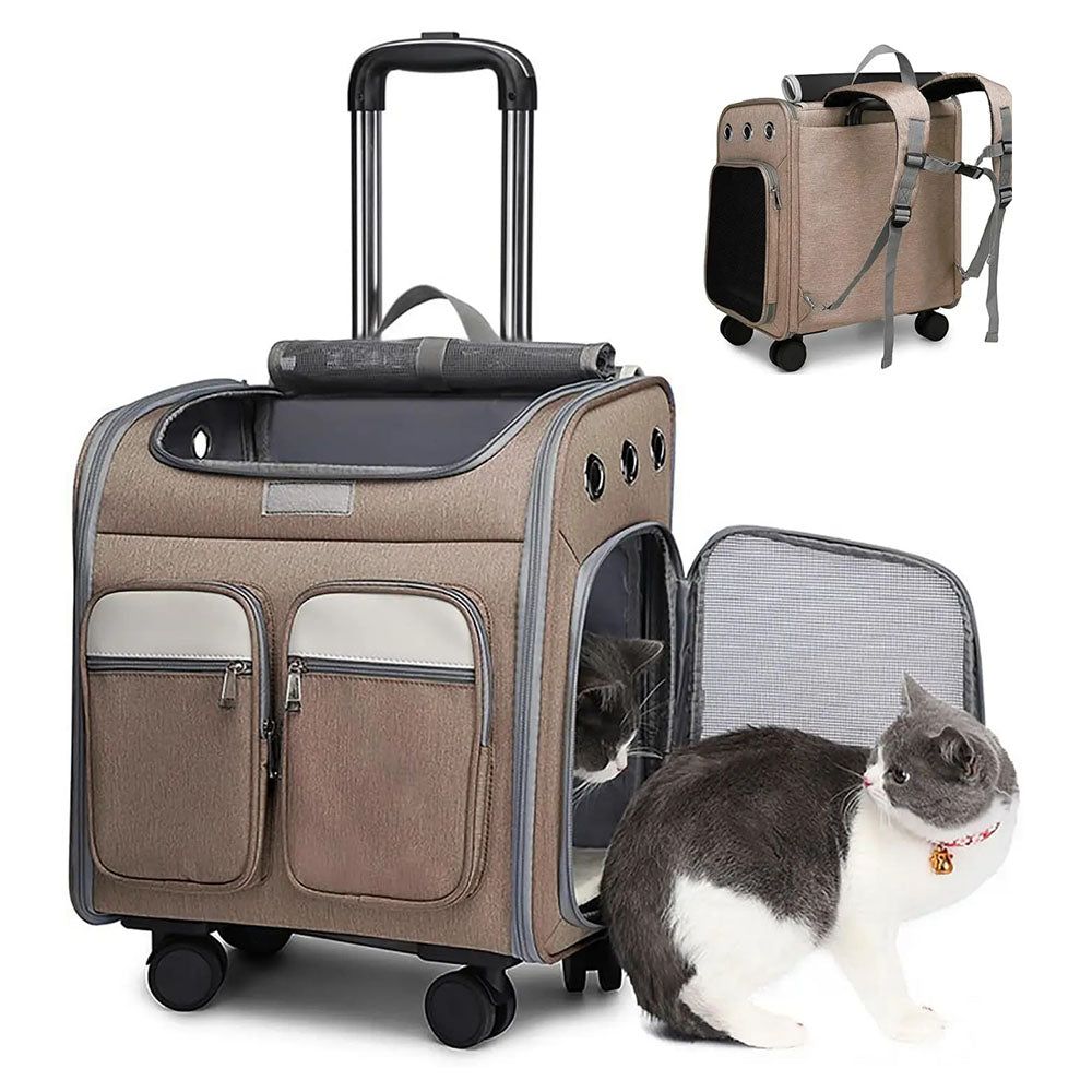 Lithe Max Airline Approved Wheeled Pet Carrier Backpack Khaki / Standard (up to 25 lbs) Lithe Max Airline Approved Wheeled Pet Carrier Backpack Khaki / Standard (up to 25 lbs)