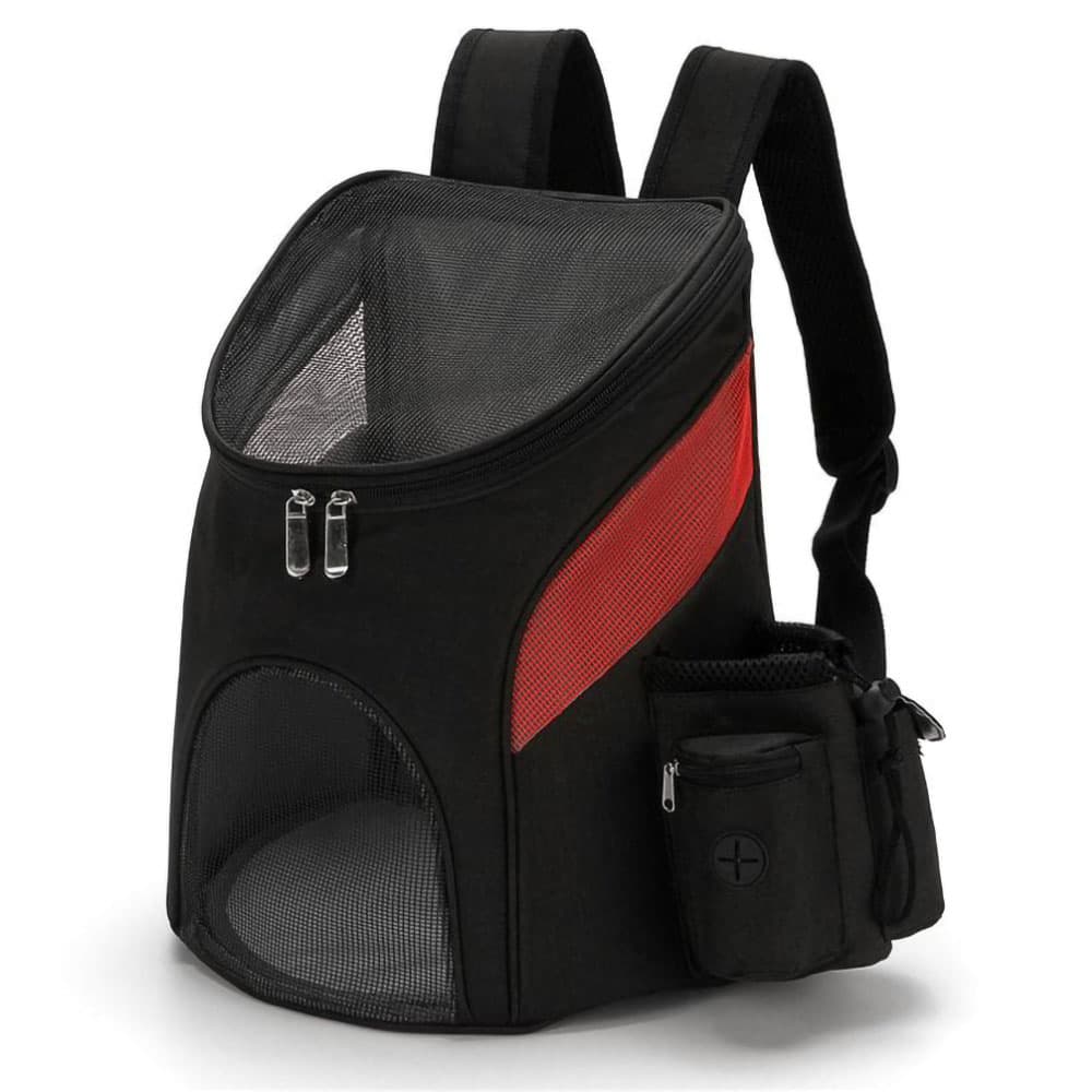 Blackred Foldy™ - Pet Backpack Carrier on a white background.