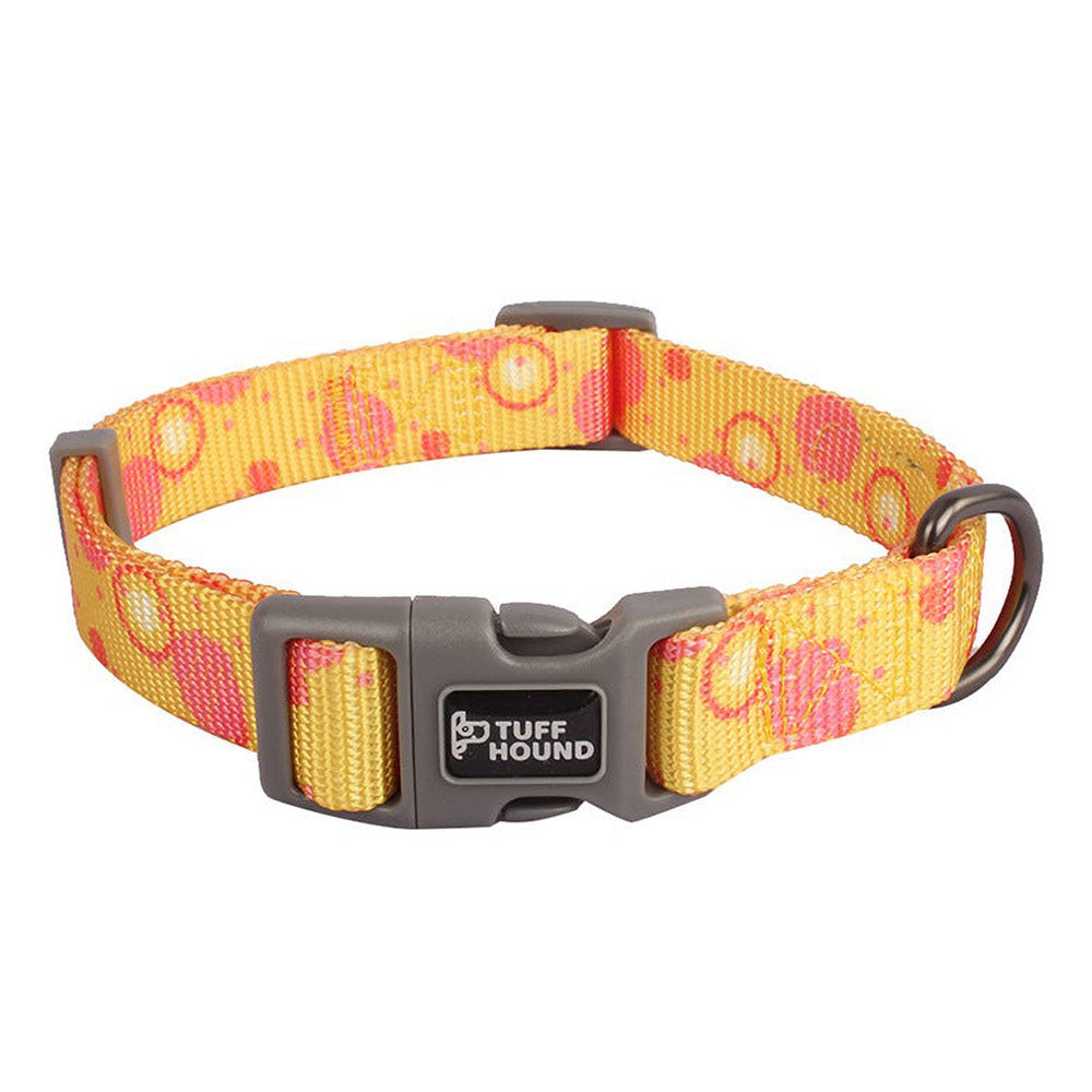 Orange TuffHound Solid™ - Heavy Duty Dog Collar on a white background.