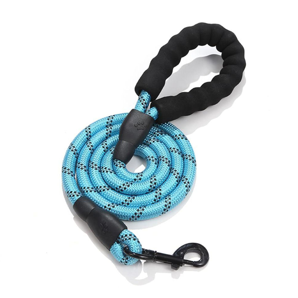 Blue Easy Grip™ - Ergonomic Dog Leash on a white background. 