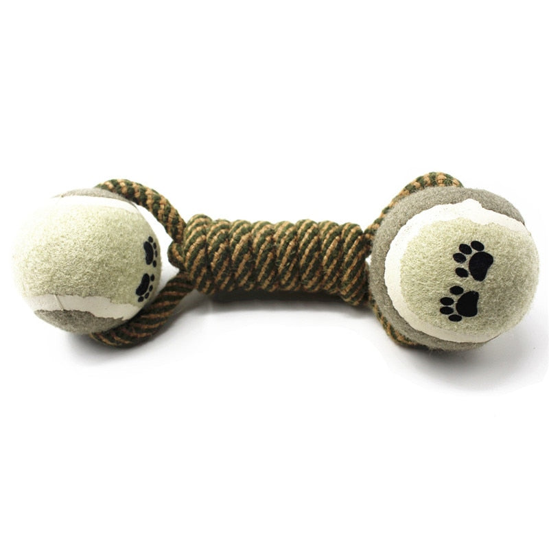 Brown Tennis Chomper - Dog Chew Toy on a white background.