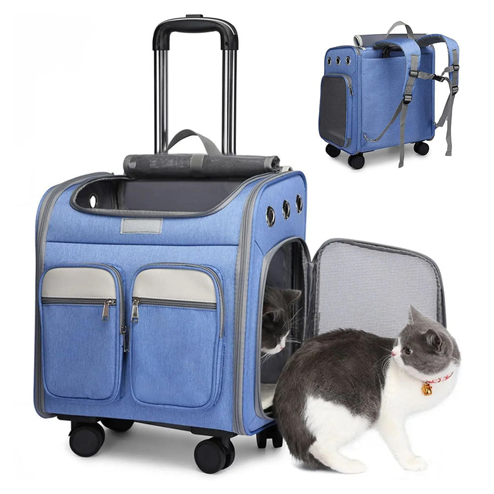 Lithe Max Airline Approved Wheeled Pet Carrier Backpack Blue / Standard (up to 25 lbs) Lithe Max Airline Approved Wheeled Pet Carrier Backpack Blue / Standard (up to 25 lbs)