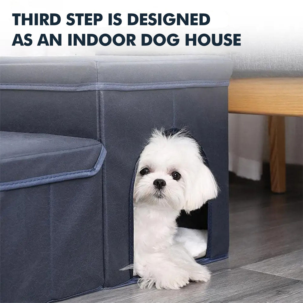 Dog Stairs with Storage & Condo