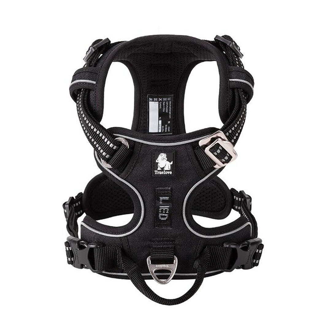 Black Truelove Pro™ - Dog Harness top view on a white background