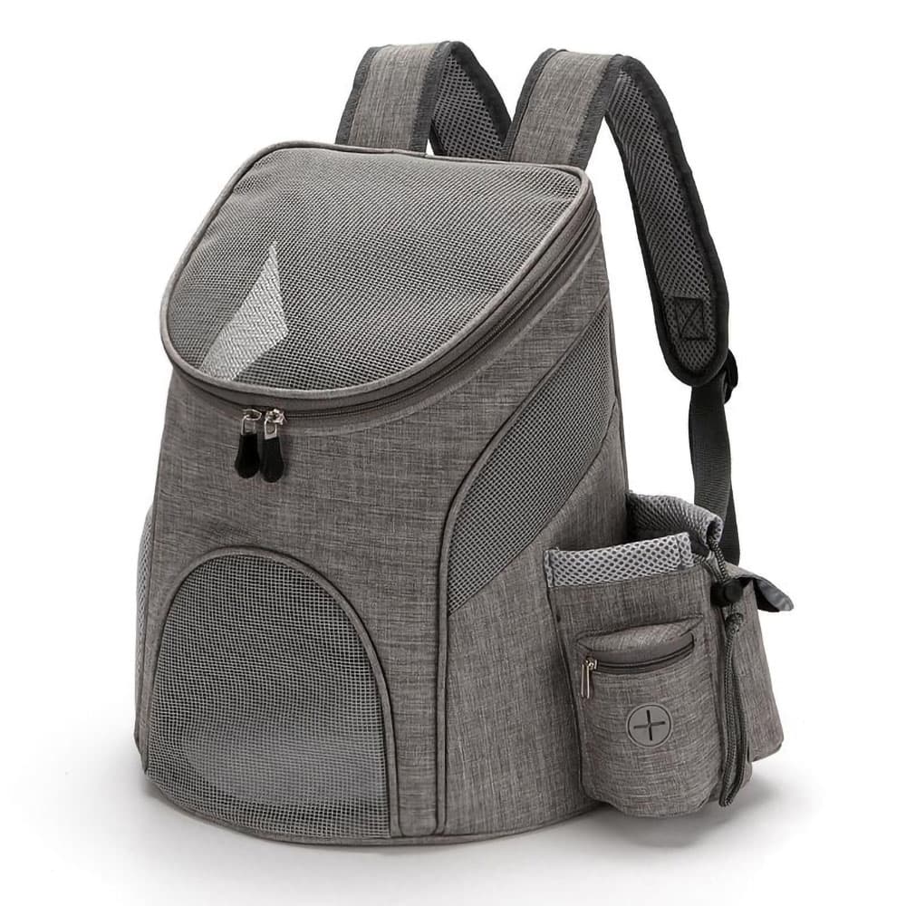 Gray Foldy™ - Pet Backpack Carrier on a white background.