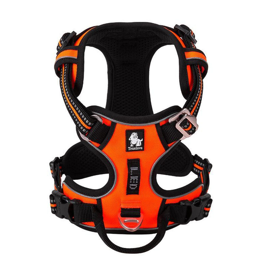 Orange Truelove Pro™ - Dog Harness top view on a white background.