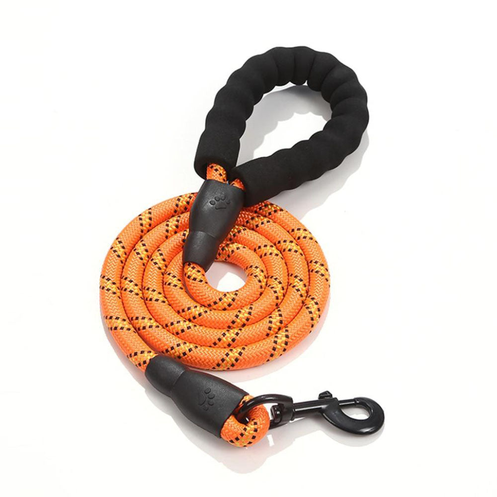 Orange Easy Grip™ - Ergonomic Dog Leash on a white background. 