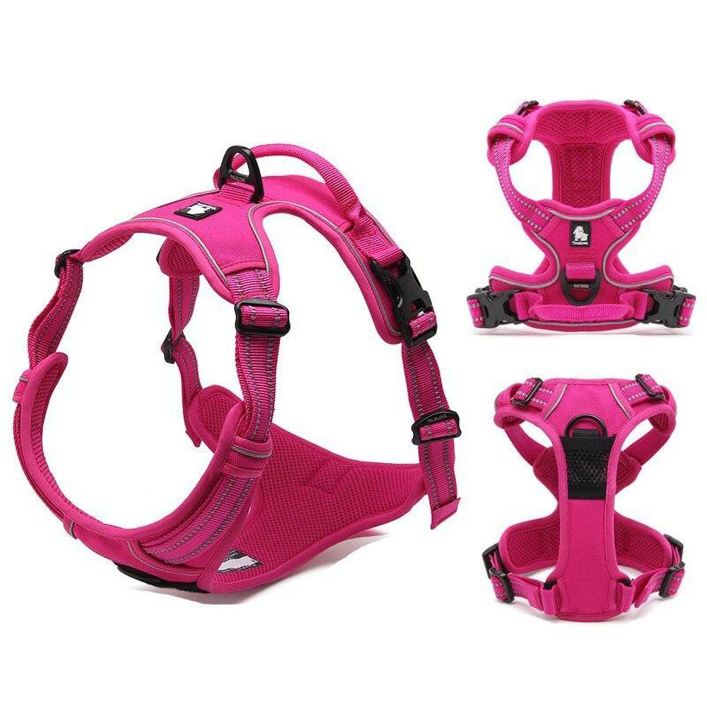 Magenta Truelove Standard™ - Dog Harness with top and bottom sides of the harness shown on a white background