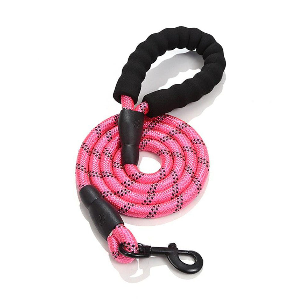Pink Easy Grip™ - Ergonomic Dog Leash on a white background. 