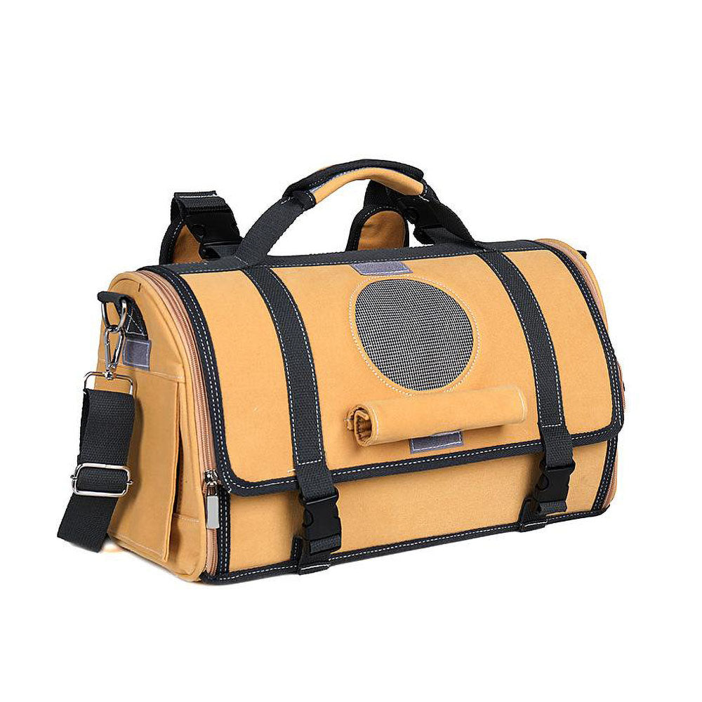 Yellow Paw Satchel™ - Pet Handbag Carriers on a white background. 