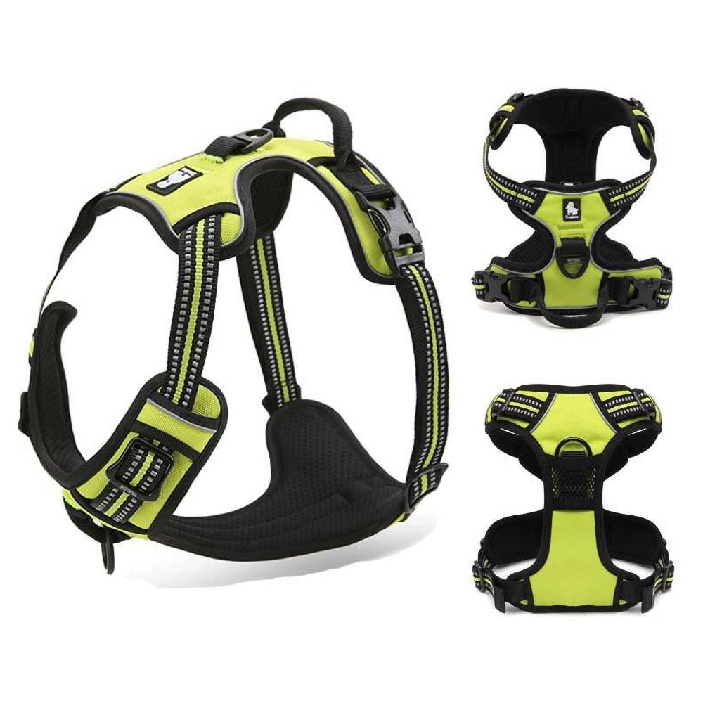 Green Truelove Standard™ - Dog Harness with top and bottom sides of the harness shown on a white background