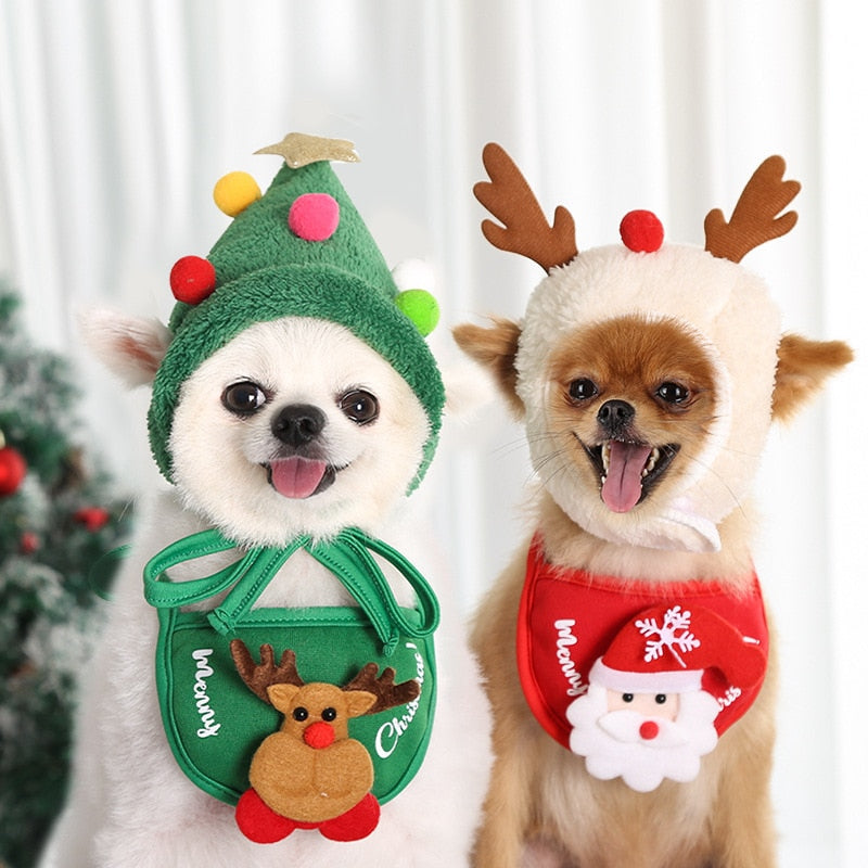 Christmas Pet Hats &amp; Bibs