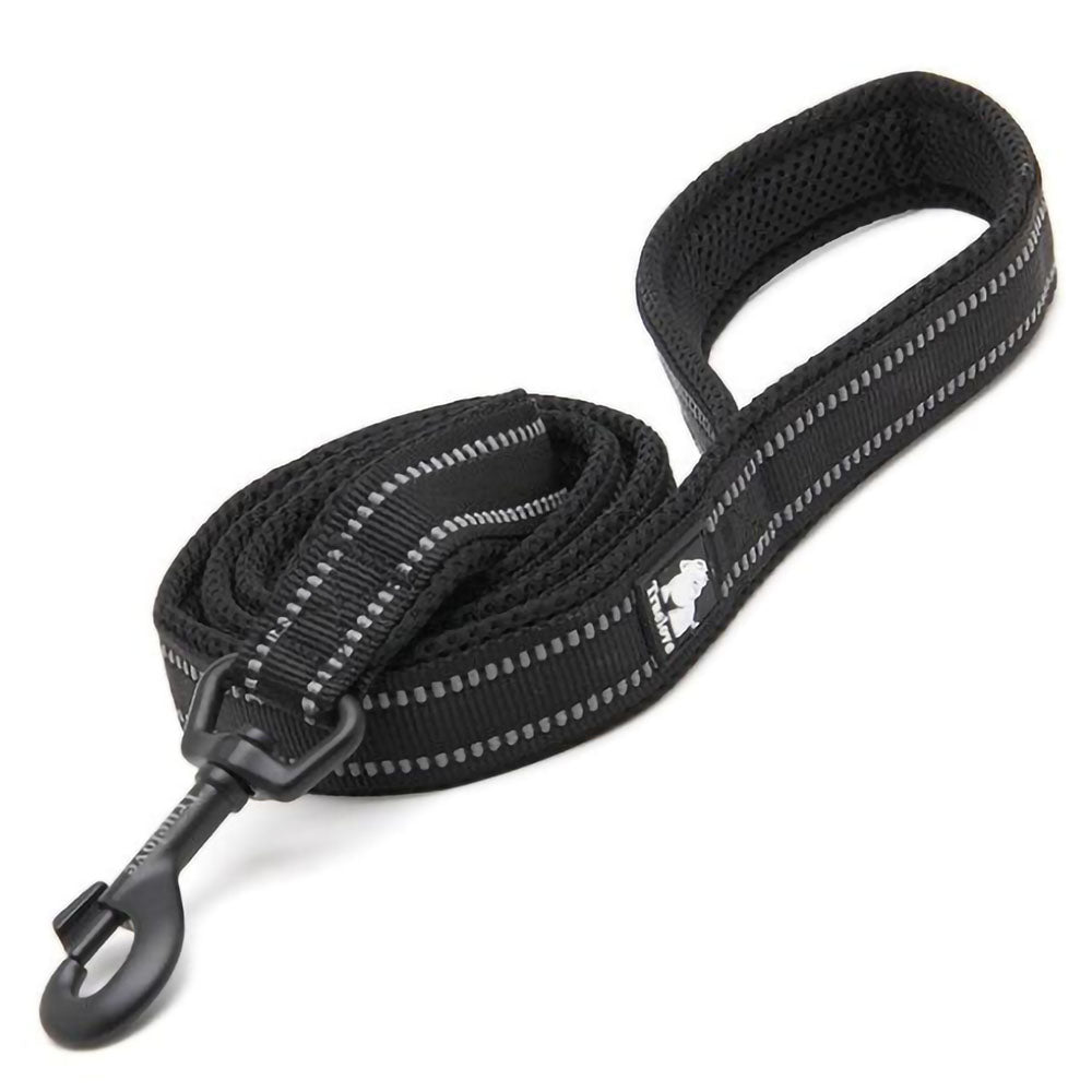 Black Truelove Heavy Duty™ - Reflective Dog Leash on a white background.