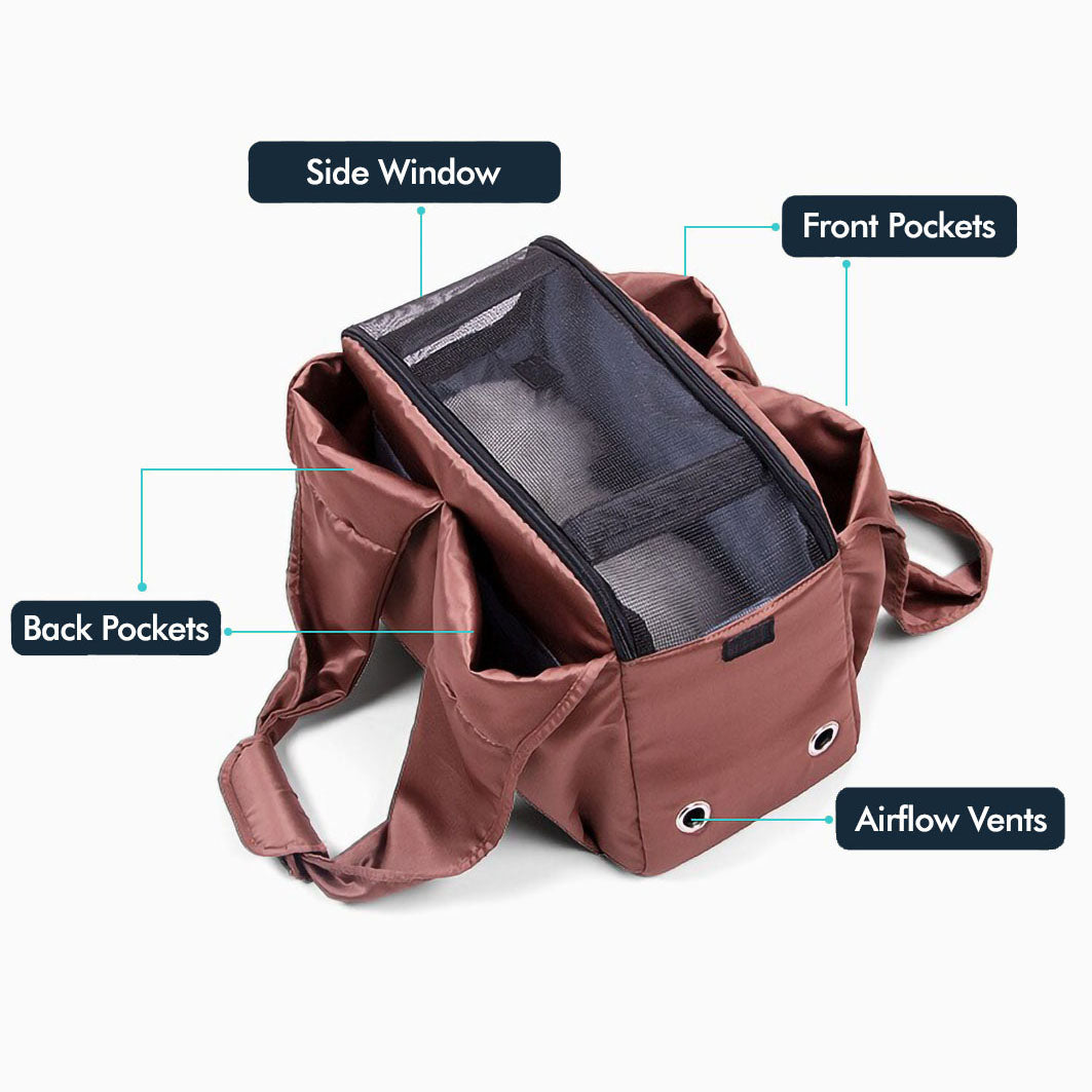 Velvet Snug - Pet Tote Bag Winter Carrier