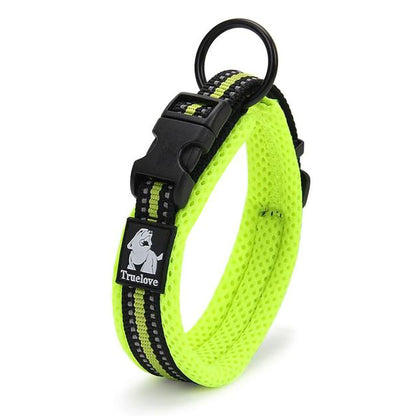 Green Truelove Anti-Choke™ - Padded Dog Collar on a white background. 